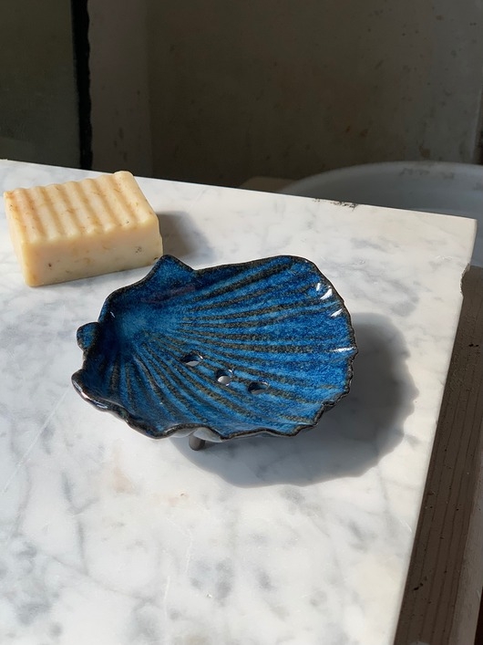 Image of Pakamera Ceramiczna Mydelniczka Handmade Muszelka Muszla Cudo Oceanu