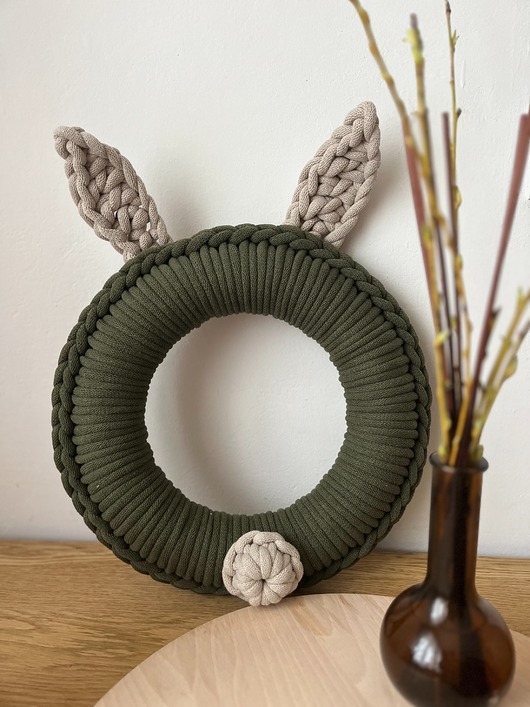 Image of Wianek Wielkanocny Bunny Easter Khaki