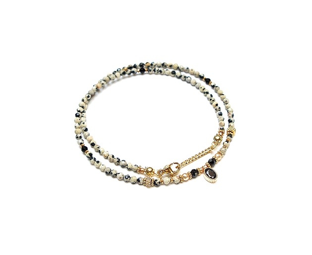 Image of Pakamera Jaspis dalmatyńczyk choker - Szlachetna kolekcja /29.05.25/