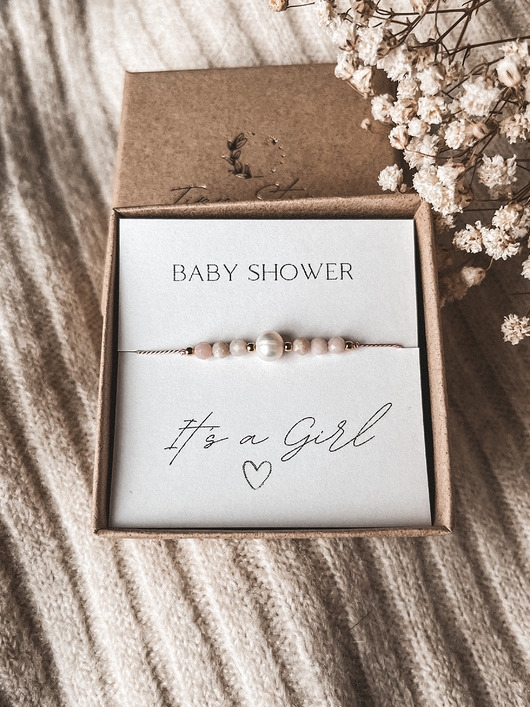 Image of Bransoletka Babygirl na Baby Shower, prezent Babyshower dla dziewczynki