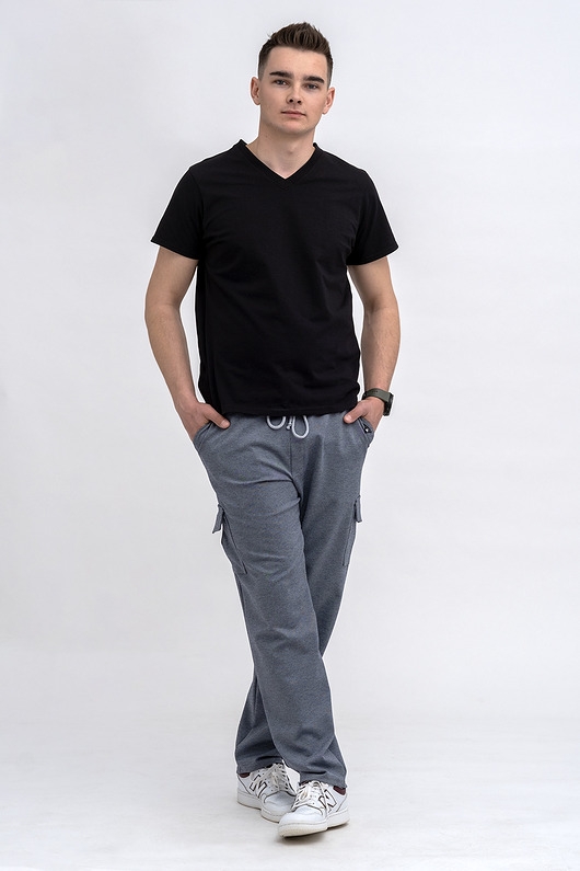 Image of Pakamera T-shirt męski do V czarny