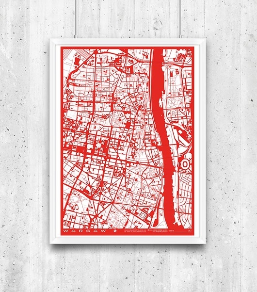 Image of Pakamera Plakat Warszawa - plan miasta