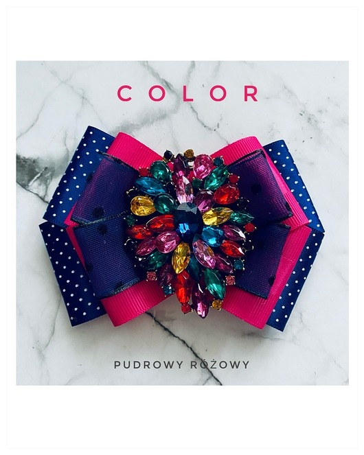 Image of Pakamera Brosza z kolekcji COLOR z kolorowym kryształem