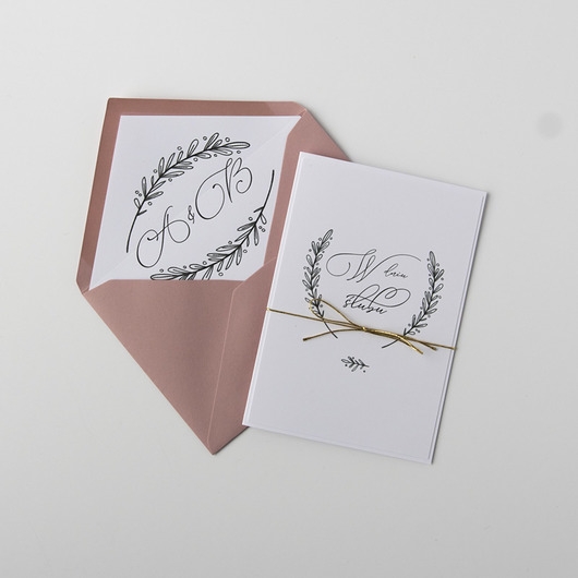 Image of Pakamera Kartka z okazji ślubu Olive personalizowana