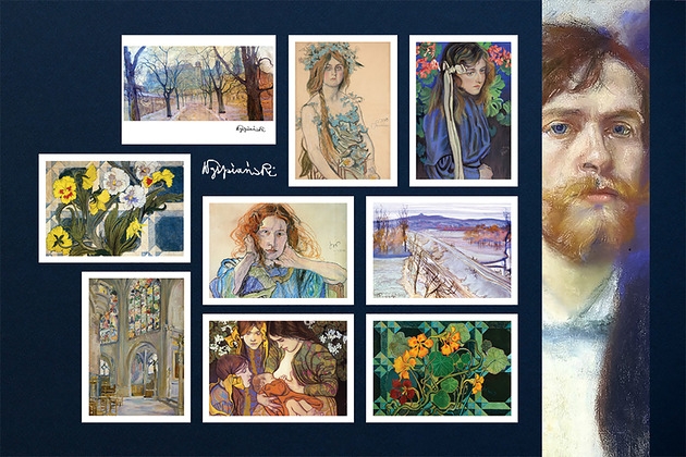 Image of Pakamera Zestaw Kartek WYSPIAŃSKI - Set 9 szt