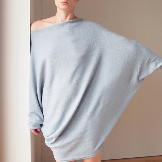 Image of Pakamera Sweterek oversize długi szary