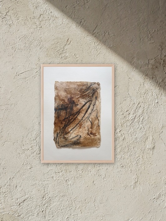 Image of Abstrakcja wabi sabi nr 03, pigmenty ziemne, akryl