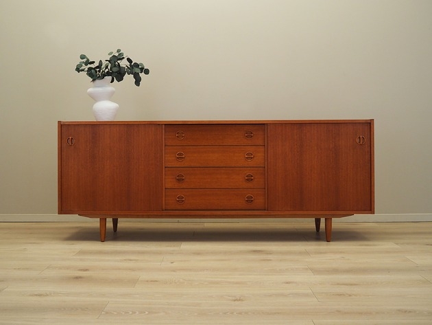 Image of Pakamera Sideboard tekowy, duński design, lata 70, produkcja: Dania