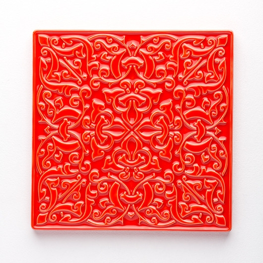 Image of Pakamera Kafel XL wz.ADAGIO,15cm x 15cm, pomarańczowo-czerwony, kafle