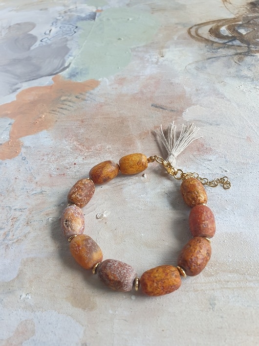 Image of Pakamera Bransoletka BOHO agat brązowy