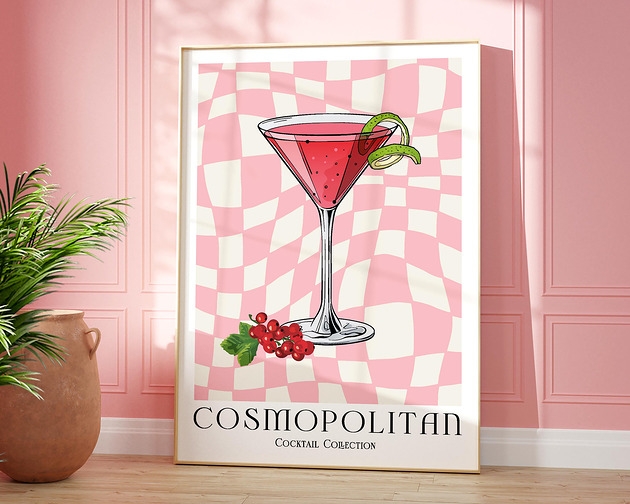 Image of Pakamera Plakat Kolekcja Koktajl: Cosmopolitan