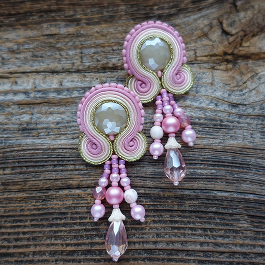 Image of Pakamera Cukierkowe kolczyki soutache