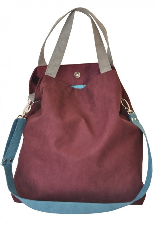 Image of Pakamera Torba hobo XXL - oberżyna, morski, szary