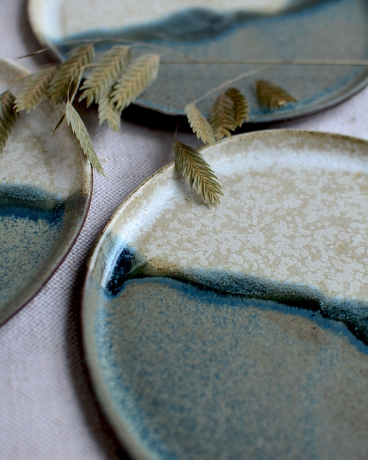 Image of Pakamera Zestaw 4 talerzy ceramicznych Morze Norweskie