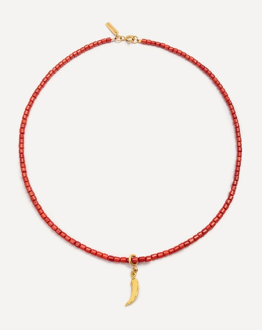 Image of Pakamera Choker pozłacany z koralem Anima del Sud