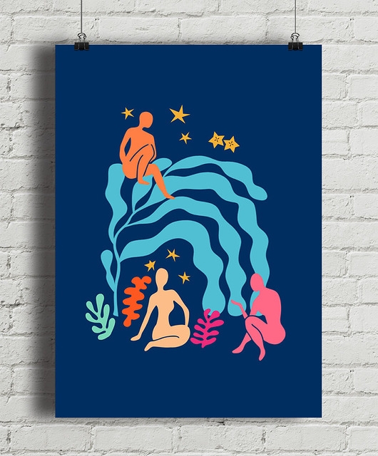 Image of Pakamera Nocny ogród - plakat fine art