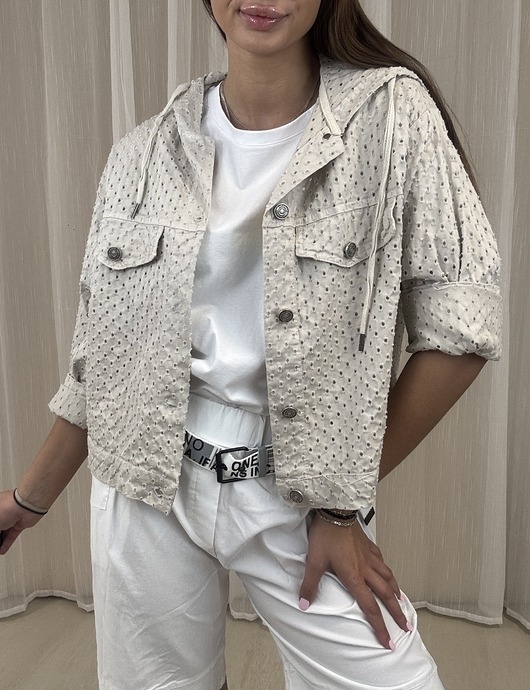 Image of Pakamera Bawełniana kurtka Beige