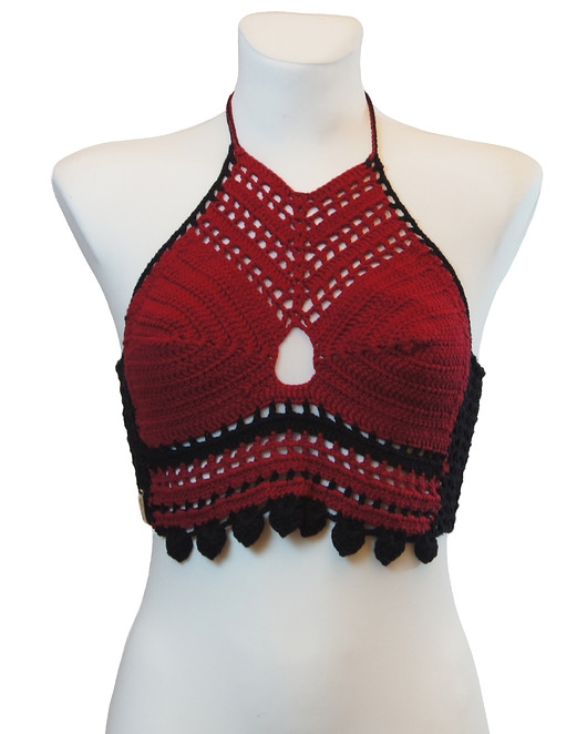 Image of Pakamera Top / bralet na szydełku na lato ze 100 procent bawelny rozmiar L