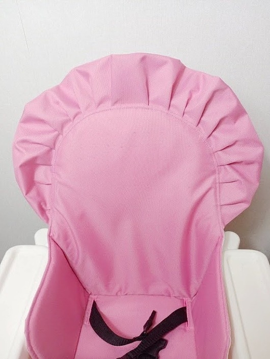 Image of Wkładka do krzesełka Ikea Antilop z falbanką-różowy