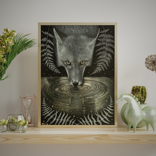 Image of Pakamera Wydruk artystyczny Lis A3