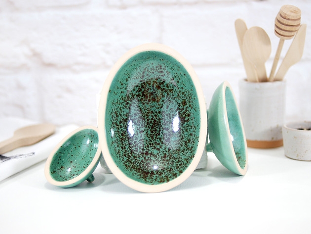 Image of Pakamera Zestaw ceramicznych miseczek do serwowania - jajek, sosów, przypraw