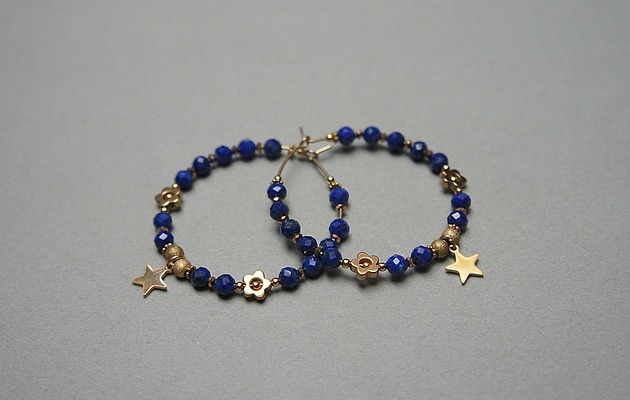 Image of Pakamera Alloys Collection Wianki Lapis lazuli vol. 2 - kolczyki