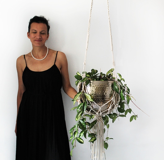 Image of Pakamera XXL Kwietnik Makrama 'GISELLE Queen'
