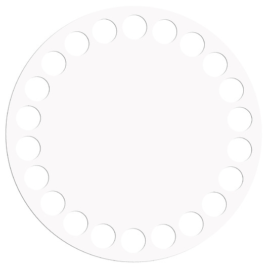 Image of Pakamera Baza do szydełkowania BIAŁA z HDF 10cm OKRĄGE Dno Spód do koszyka torebki