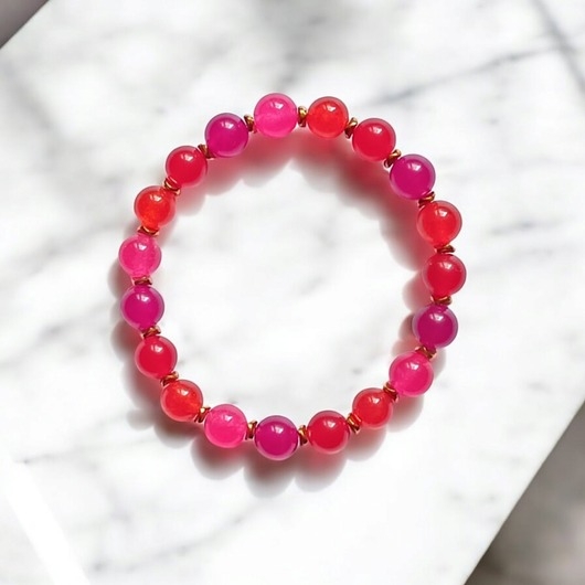 Image of Pakamera SUMMER ENERGY : bransoletka na gumce : jadeit IV