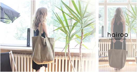 Image of Big Lazy bag torba khaki / zieleń na zamek