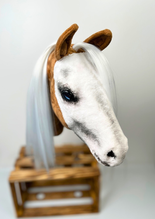 Image of Realistyczny Hobby Horse palomino - biały/biała