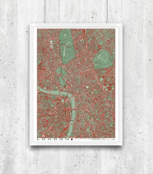 Image of Pakamera Plakat London - plan miasta