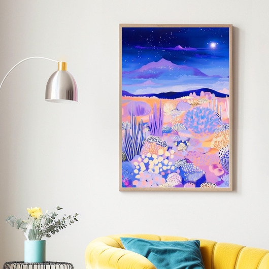 Image of Pakamera Plakat Pod Nocnym Niebem Gór