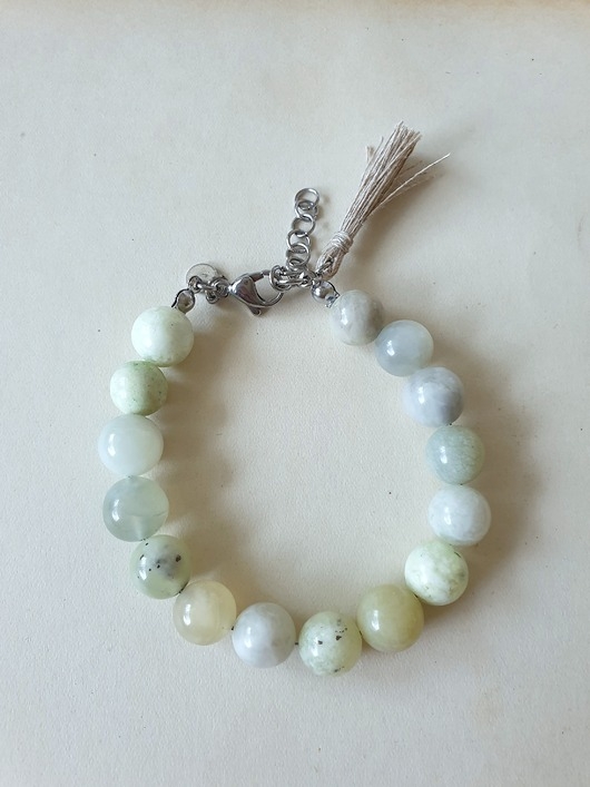 Image of Pakamera Bransoletka BOHO ART naturalny jadeit