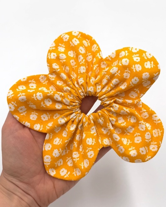 Image of Pakamera Flower Scrunchie Yellow