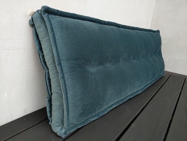 Image of Pakamera Zagłówek Materac francuski futon Poducha Pikowana kolor Petrol