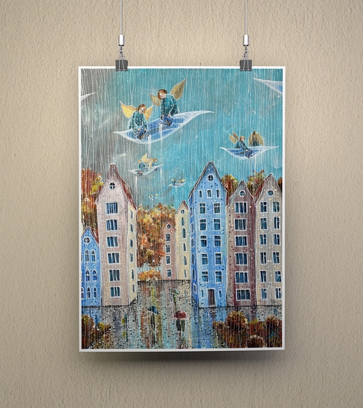 Image of Pakamera Plakat Deszczowy dzień