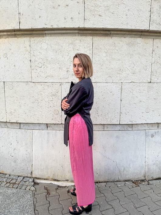 Image of Pakamera Spódnica Pink Contrast Pliss
