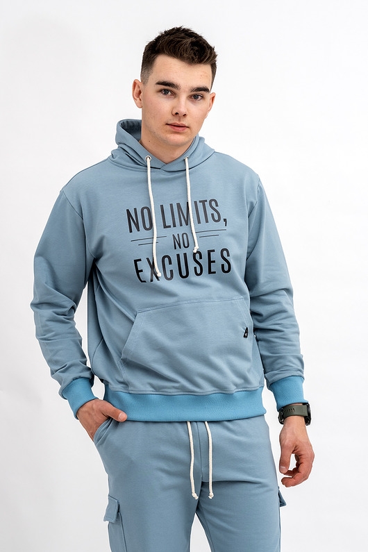 Image of Pakamera Bluza męska z kapturem No Limits No Excuses NIEBIESKI