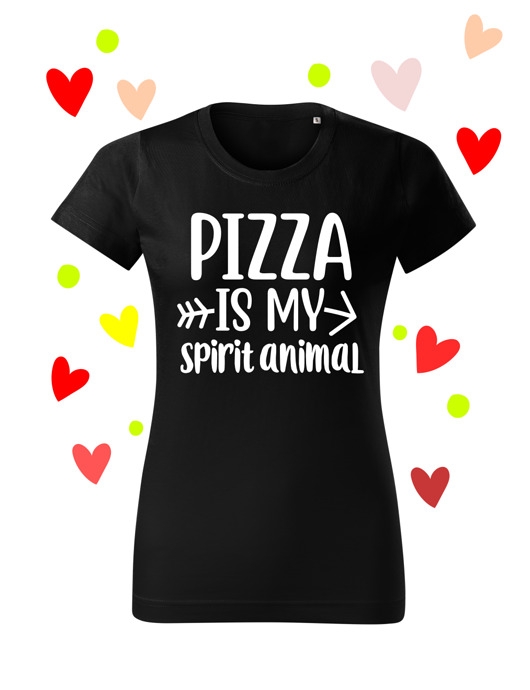 Image of Koszulka T-shirt Pizza is my spirit animal Folia Flex