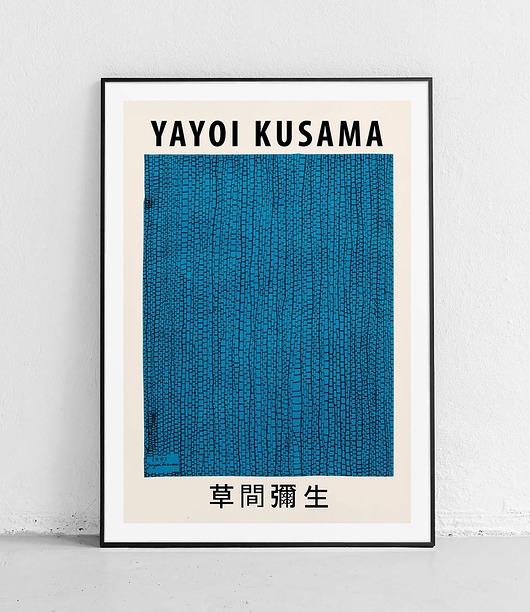 Image of Pakamera Plakat Niebieska abstrakcja Kusama