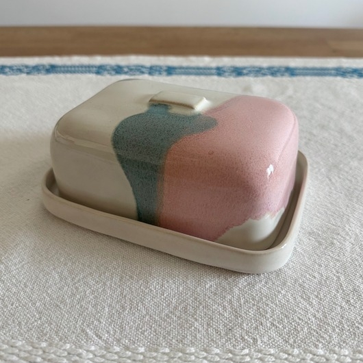 Image of Pakamera Ceramiczna maselniczka z nożykiem do masła