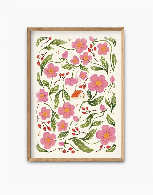 Image of Pakamera Plakat ilustracja Ogród