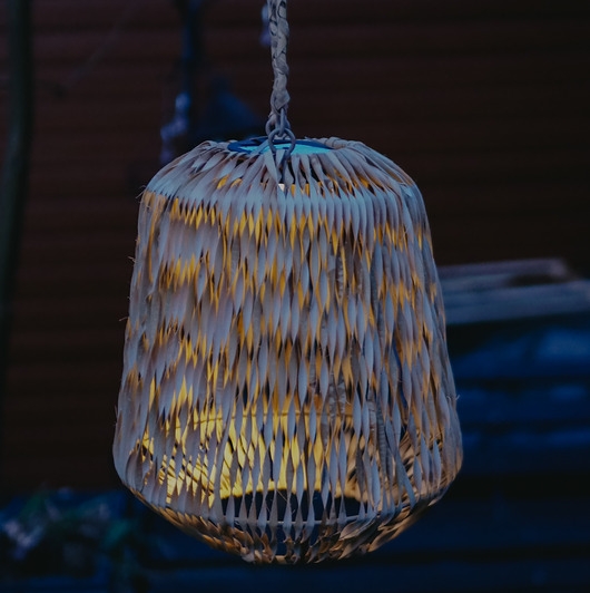 Image of Pakamera Lampion solarny z rattanu- 2 rozmiary, FSC