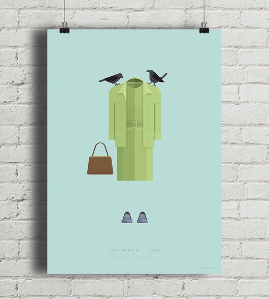 Image of The Birds - Hitchcock - plakat art giclee