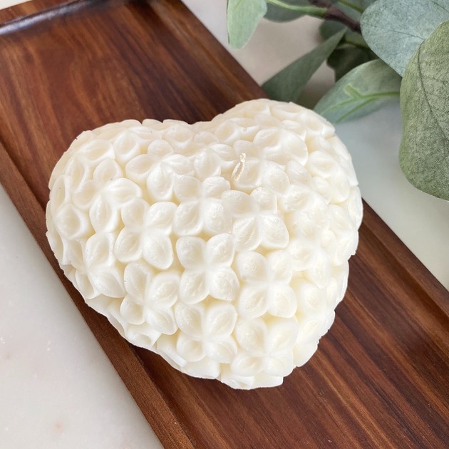 Image of Pakamera Świeca sojowa dekoracyjna Rose Heart 98x42mm