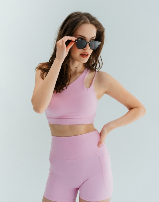 Image of Pakamera Stanik do jogi GLAM - pinky sorbet