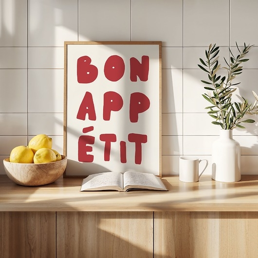 Image of Plakat Bon Appetit Czerwony