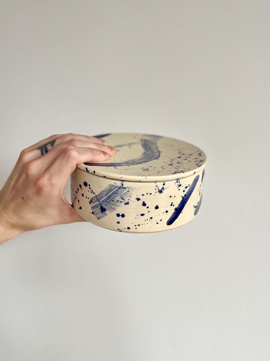 Image of Pakamera Puzderko - duży ceramiczny pojemnik z pokrywką