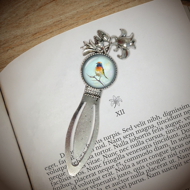 Image of Pakamera Zakładka do książki -Kolorowy ptak - lilia